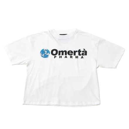 OMERTÀ PHARMA WHITE TEE BOXY FIT
