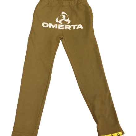 OMERTÀ TRIPLE O OLIVE/YELLOW SWEATPANT REGULAR FIT