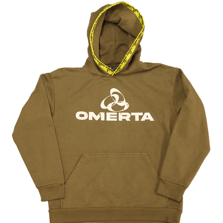 OMERTÀ TRIPLE O OLIVE/YELLOW HOODIE REGULAR FIT