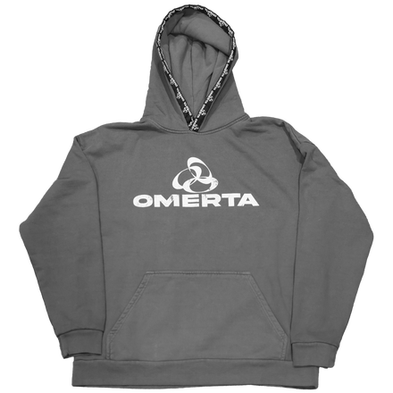 OMERTÀ TRIPLE O GREY/BLACK HOODIE REGULAR FIT