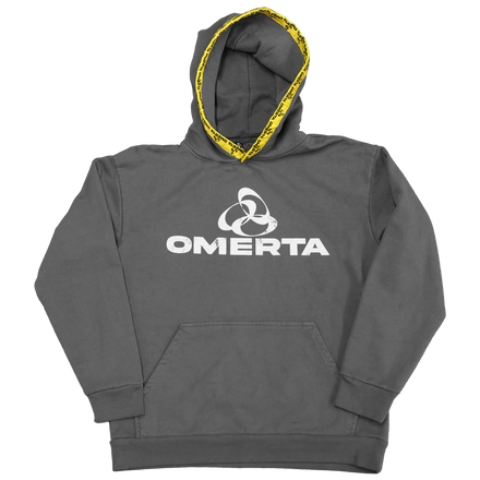 OMERTÀ TRIPLE O GREY/YELLOW HOODIE REGULAR FIT